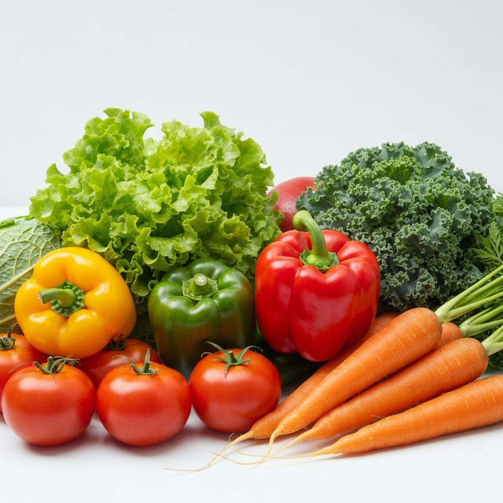 Verschiedene natürliche Lebensmittel